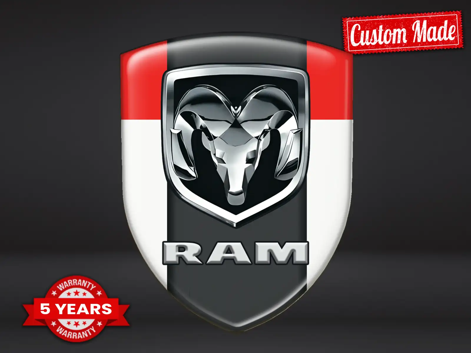 Dodge Etiqueta Impermeable Premium Universal Personalizable